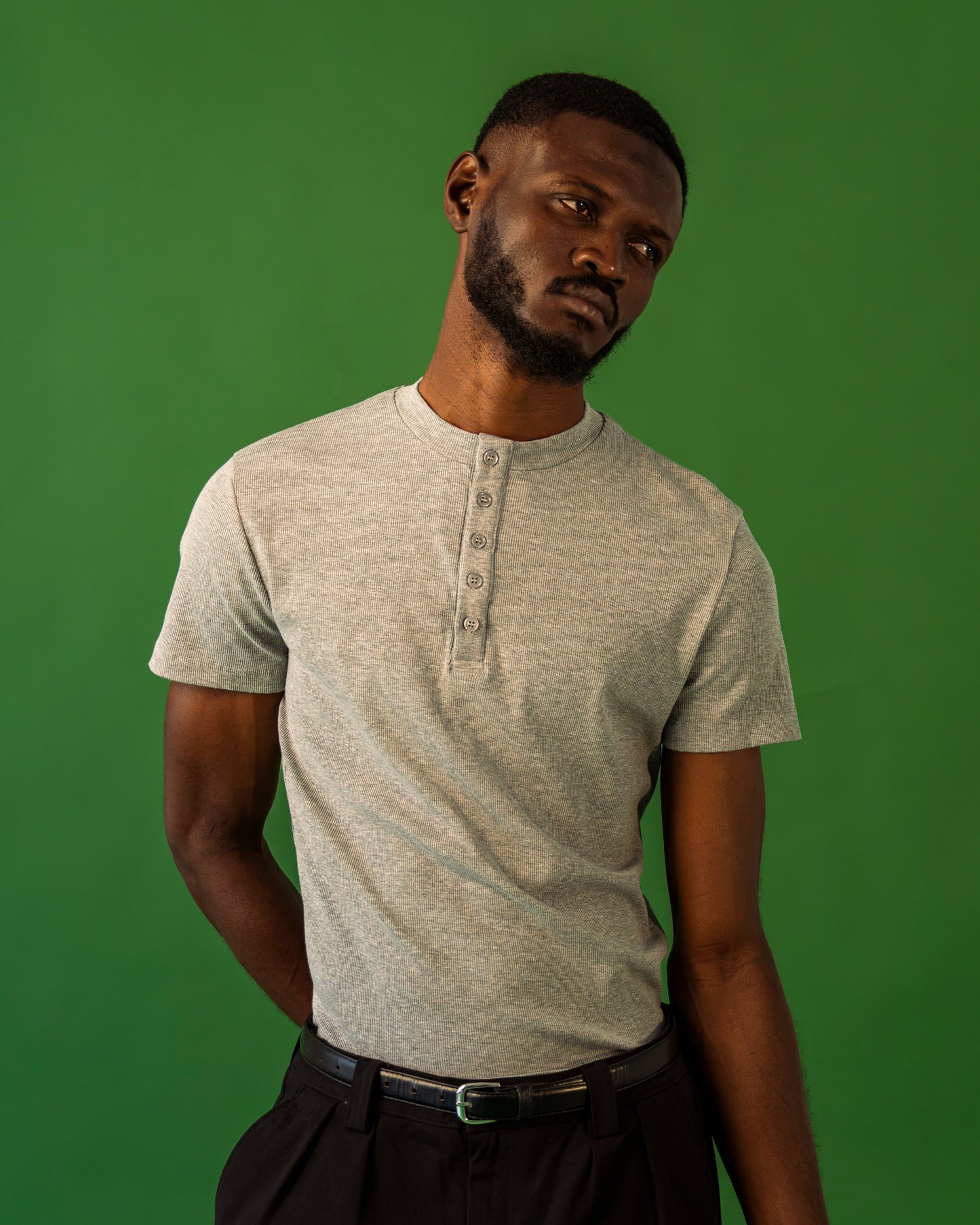 GREY HENLEY SHIRT