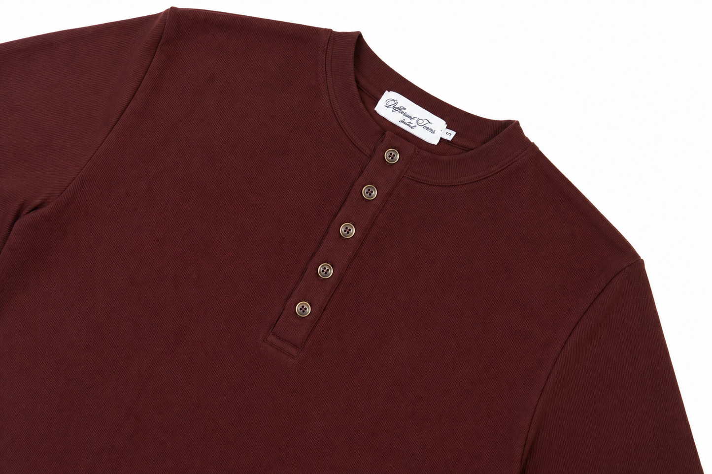 BURGUNDY HENLEY SHIRT